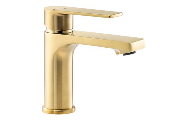 Abode Aquip Basin Mixer - Brushed Brass